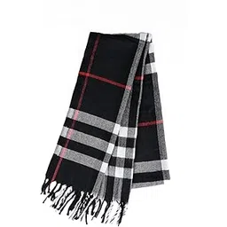 mukhaksh (Pack of 1 Men Boys Winter Woolen Black Check Muffler Scarf-picture-41