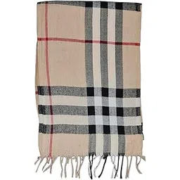 mukhaksh (Pack of 1 Men Boys Woolen Winter Beige Check Heavy Muffler Scarf-picture-17