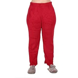 mukhaksh (Pack of 1 Women Ladies Girls Winter Woolen Warm Fleece Red Pyjamas Night Pant-picture-55
