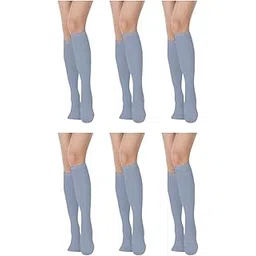 mukhaksh (Pack of 6 Pairs = 12 Socks Women Cotton Knee Length Knee High Socks-picture-32