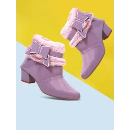 MUKUNDU Girls Pointed Toe Boat Shoes With Bows-picture-54