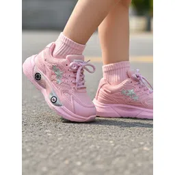 MUKUNDU Unisex Kids Textured PU Sneakers-picture-23