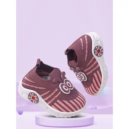 MUKUNDU Unisex Kids Woven Design PU Slip-On Sneakers image 1