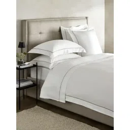 Mulberry Living Cotton Solid White 1000 TC Super King Size Bedsheet with 2 Pillow Covers-picture-44