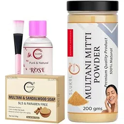 Multani Mitti Face Care Kit ? Soap + Rose Water + Brush | Herbal Cleanser & Pack Glowing Skin Herbal Bath Soap | Anti-Ageing Ingredients | Made with Essential Oils-picture-23