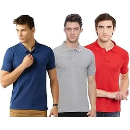 multano pro Cotton Blend Polo Tshirt-Pack of 3 (JV16_Polo_C3_RBGYRD_38)_PT-picture-43