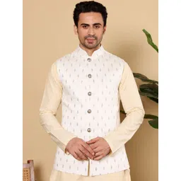 MULTI SHADES Men Embroidered WovenNehru Jackets-picture-29