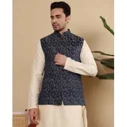 multi shades Men Printed Nehru Jacket-picture-33