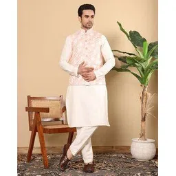 multi shades Men Regular Fit Nehru Jacket-picture-28