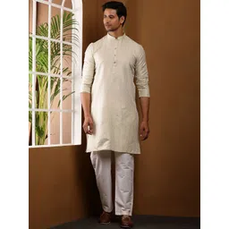 MULTI SHADES Men Regular Kurta & Pyjamas Set-picture-27