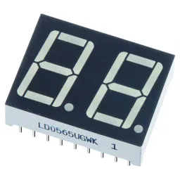MULTICOMP PRO 7 Segment LED Displays DISPLAY, SEVEN SEGMENT, 0.56 INCH, GREEN, LD0565GWK-image-18