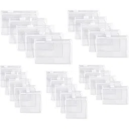 Multipurpose Storage Pouch Jewellery Makeup Travel Accessories Jewellery Organiser Slid Zip Lock Cosmetic Organizer Storage Stationery Pouch, Transparent, Pack of 25-picture-34