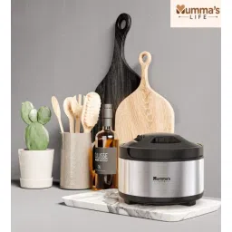 mumma life Stainless Steel Thermoware Casserole with Lid for Roti/Chapati | Double Wall Insulated Hot Pot Set of 1 (4500ML)-picture-37