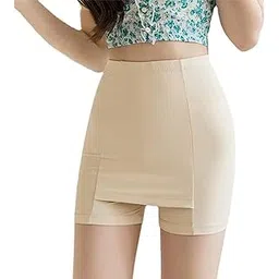 munaafi Double-Layer Front Crotch Ice Silk Safety Shorts,Women Seamless Safety Pants for Matching Skirts Dresses-picture-21
