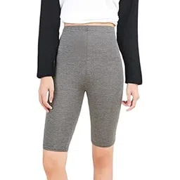 munaafi Women Summer below Knee Short Leggings for Under Skirt Cropped Shorts Yoga Pants-picture-51