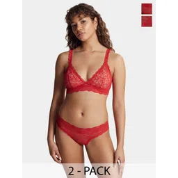 Muquam Pack Of 2 Self-Design Mid-Rise Thongs Briefs-picture-15