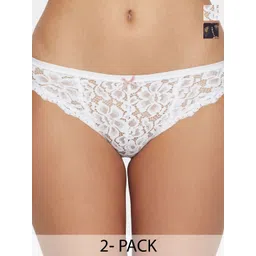 Muquam Women Pack Of 2 Self-Design Anti Bacterial Thong Briefs-picture-24