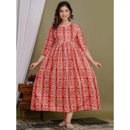 MURLI KURTI Geometric Printed Anarkali Maternity Kurta-picture-13