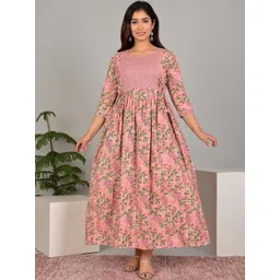 MURLI KURTI Printed Cotton Anarkali Maternity Dress-picture-23