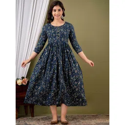 MURLI KURTI Printed Cotton Anarkali Maternity Dress-picture-12