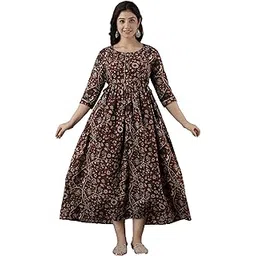murli kurti Women's Pure Cotton Printed Maternity Gown Maternity wear Feeding Gown A-line Maternity Feeding Dress Maternity Kurti Gown for Women-picture-21