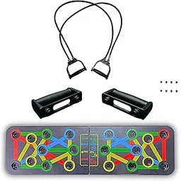 Muscle Drago - COMBO - Pushup Board & Double Toning Tube for Man and Women | Improve your Upper body Strength and resistance training with Advanced handle resistance tubes | Home Gym Equipment | Full Body Workout Possible-picture-10