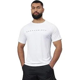 muscleblaze Half Sleeve Patterned Dry-Fit Active Tee for Men image 1