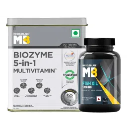 muscleblaze Biozyme 5 in 1 Multivitamin 90 Tabs & Fish Oil 30 Caps Combo-picture-26
