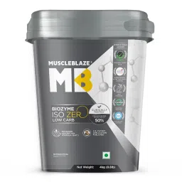 MuscleBlaze Biozyme Iso-Zero, 8.8 lb Low Carb Ice Cream Chocolate-image-15