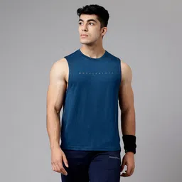 MuscleBlaze Delt Tank,  Small  Teal Blue -picture-17