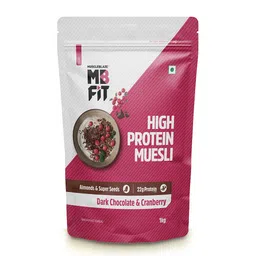 MuscleBlaze High Protein Muesli,  1 kg  Dark Chocolate & Cranberry -picture-18