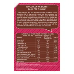 MuscleBlaze High Protein Muesli - Dark Chocolate & Cranberry image 3
