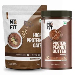 MuscleBlaze High Protein Oats 1 kg & Peanut Butter 0.750 kg Combo-picture-35