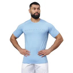 MuscleBlaze Unisex Brand Logo Printed Round Neck Compression T-shirt-picture-41