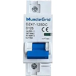 MuscleGrid 125 Amp DC and AC MCB, Heavy Duty, Single Pole Circuit Breaker for DIY, Solar, Battery, etc. Usage-image-46