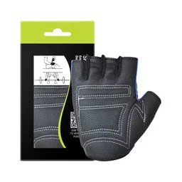 MuscleXP Stout Blue Unisex Fitness Sports Gym Gloves - Blue & Black image 3