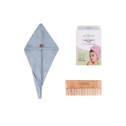 MUSH Blue Ultra Soft & Absorbent Pure Bamboo 500 GSM Hair Wrap Towel-picture-34
