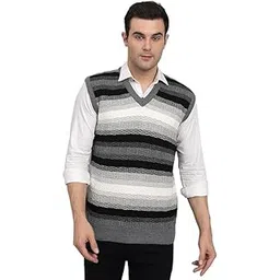 Muskan Knitwear Men's Half Sweaters for Winter (in, Alpha, M, Regular, M, Grey)-picture-18