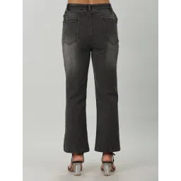 Mustard Black Denim Regular Fit High Rise Jeans image 2