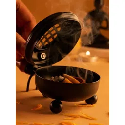 MustHome Black & Brown Textured Dhoop Dani With Handle-picture-40