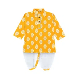 mustmom Boys Ethnic Motifs Printed Regular Kurta with Dhoti Pants-picture-40