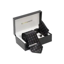 MUTAQINOTI Men Geometric Print Silk Blend Necktie Accessory Gift Set image 3