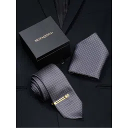 MUTAQINOTI Men Printed Silk Accessory Gift Set-picture-14