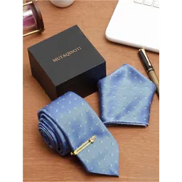 MUTAQINOTI Men Printed Silk Accessory Gift Set-picture-27