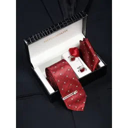 MUTAQINOTI Men Printed Silk Blend Necktie Accessory Gift Set-picture-13