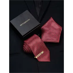 MUTAQINOTI Set Of 3 Geometric Printed Necktie Accessory Gift Set-picture-20