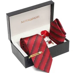 MUTAQINOTI Silk Cufflink & Tie Pin Set-picture-19