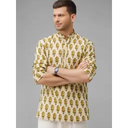 MUTUAL Men Ethnic Motifs Flared Sleeves Sequinned Kurta-picture-36
