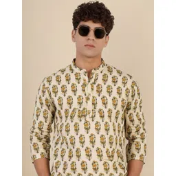 MUTUAL Men Floral Thread Work Kurta-picture-15
