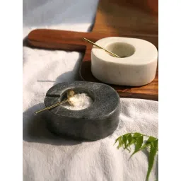 Muun Home Black & White Marble Spice Marble Bowls Set-picture-35